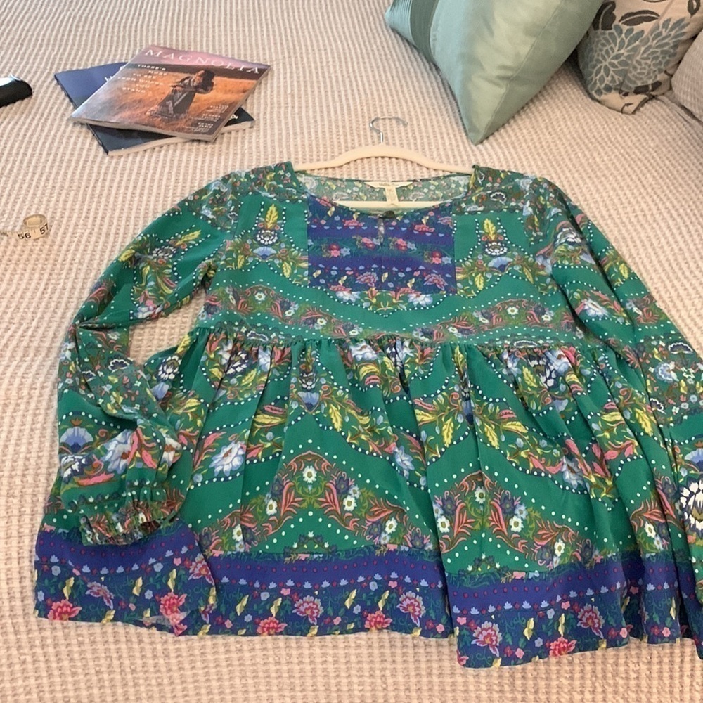 Matilda Jane Evergreen top medium like new freshly laundered ready to wear - Picture 6 of 7
